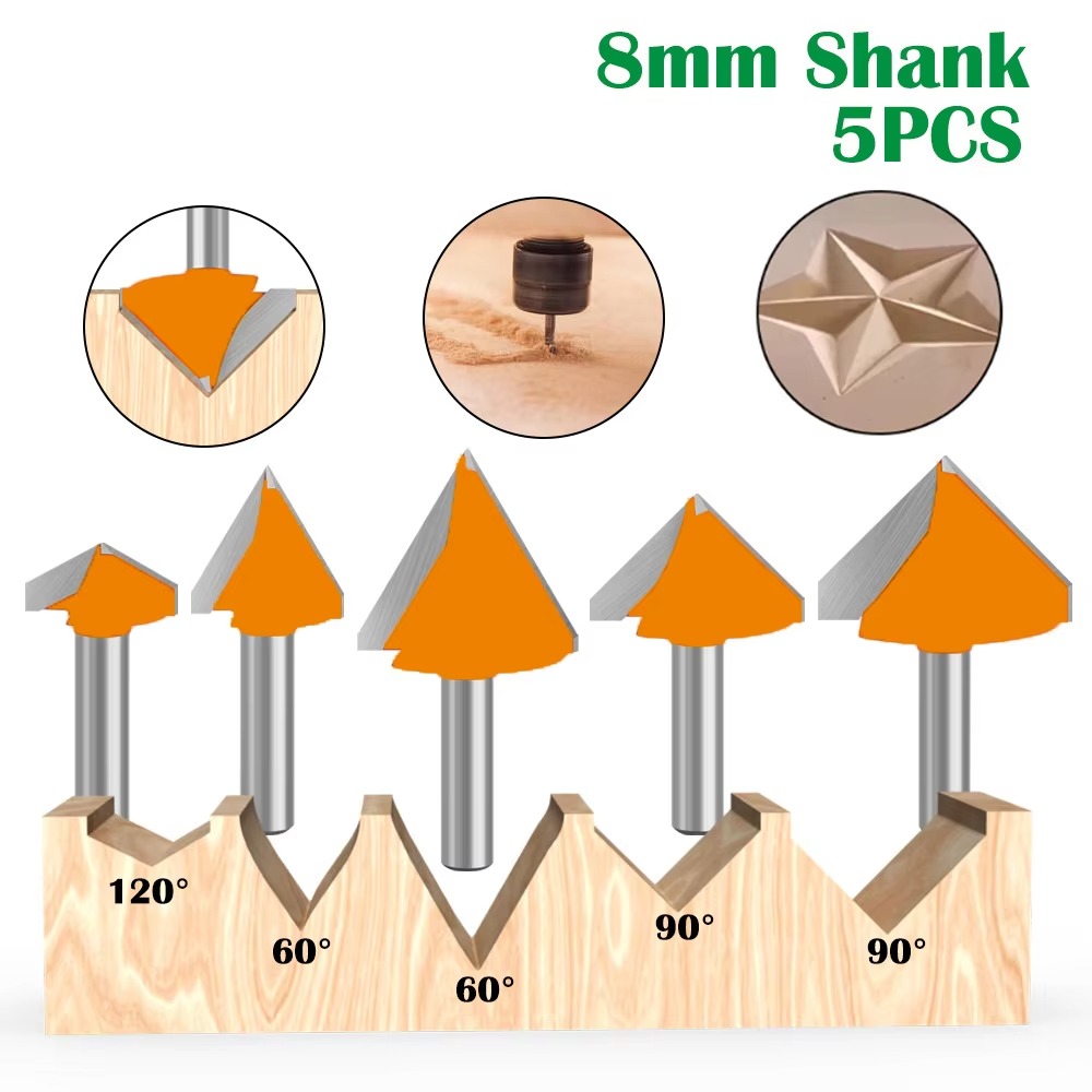 Chisel Set Wood - 1PC 8MM Shank Milling Cutter Wood