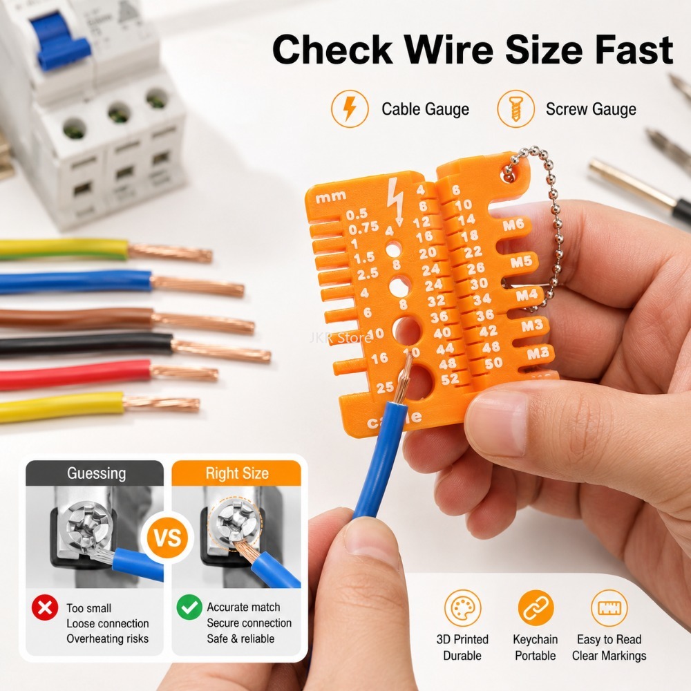 Workshop Measuring Tools - Double Sided Wire Gauge Screw Measuring