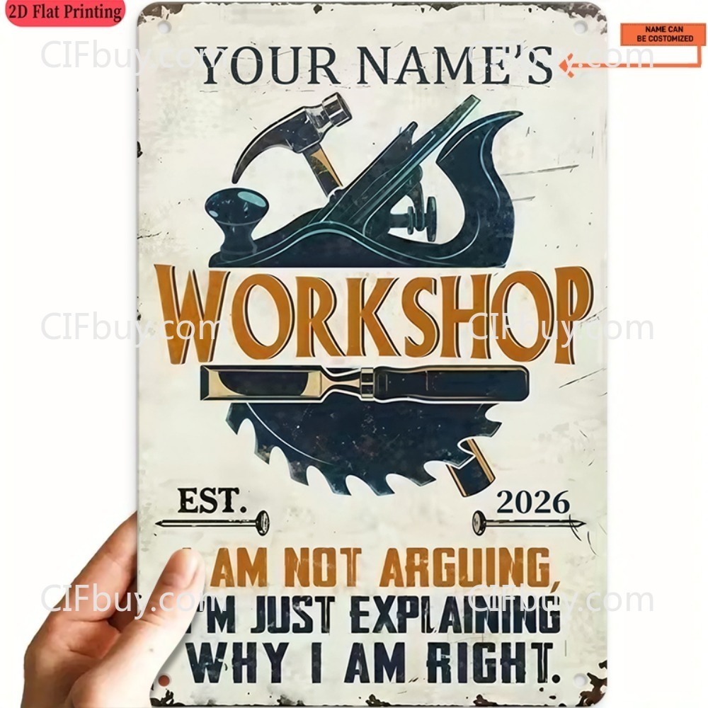 Workshop Tools And Names - 2D Flat Custom Name Workshop Carpenter
