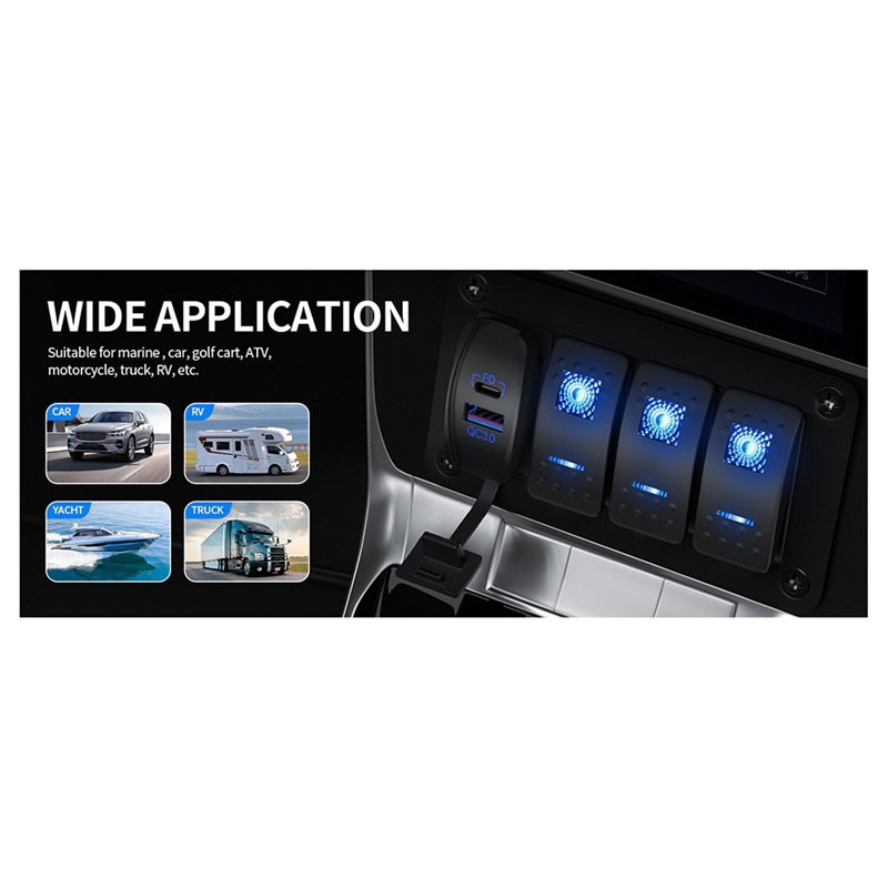USB Rocker Switch 12V Waterpro - Tools Qc ulasan dan harga