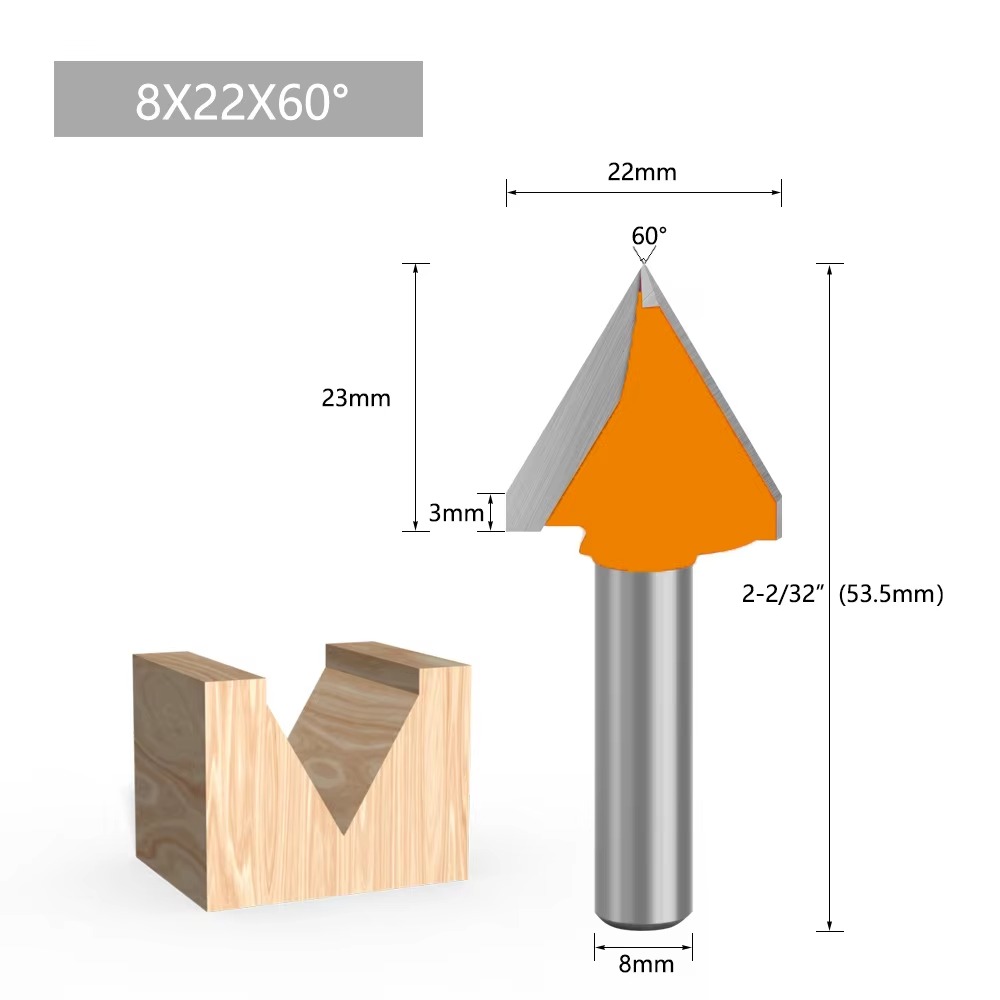 1PC 8MM Shank Milling Cutter W - Chisel Set Wood ulasan dan harga