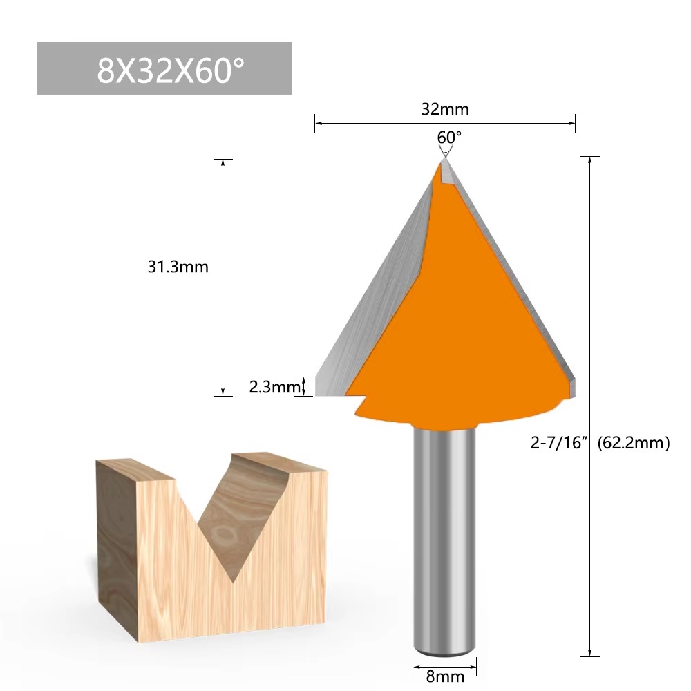 1PC 8MM Shank Milling Cutter W - Chisel Set Wood ulasan dan harga