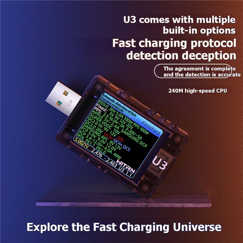 AB41-USB Tester U3 3.1 PD Deco - Tools Qc ulasan dan harga