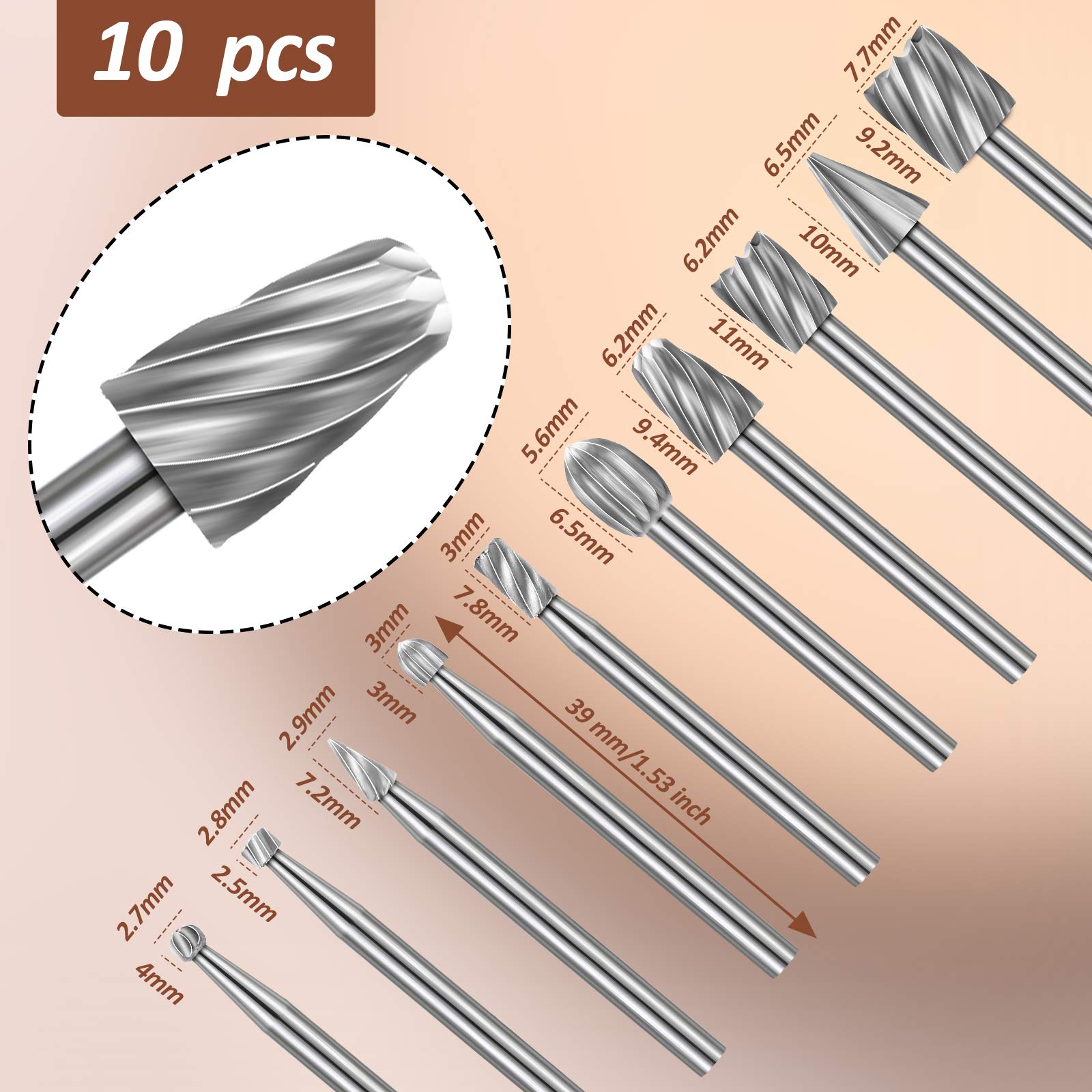 15PCS HSS Wood Carving Burr Bi - Chisel Set Wood ulasan dan harga