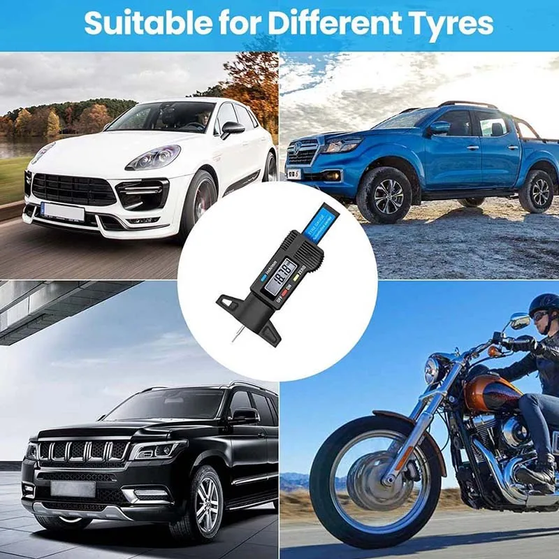 Digital Car Tyre Tire Tread De - Workshop Measuring Tools ulasan dan harga