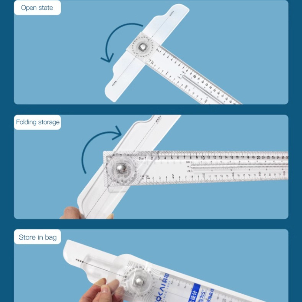 Dual-Sided T Square Ruler Clea - Workshop Measuring Tools ulasan dan harga