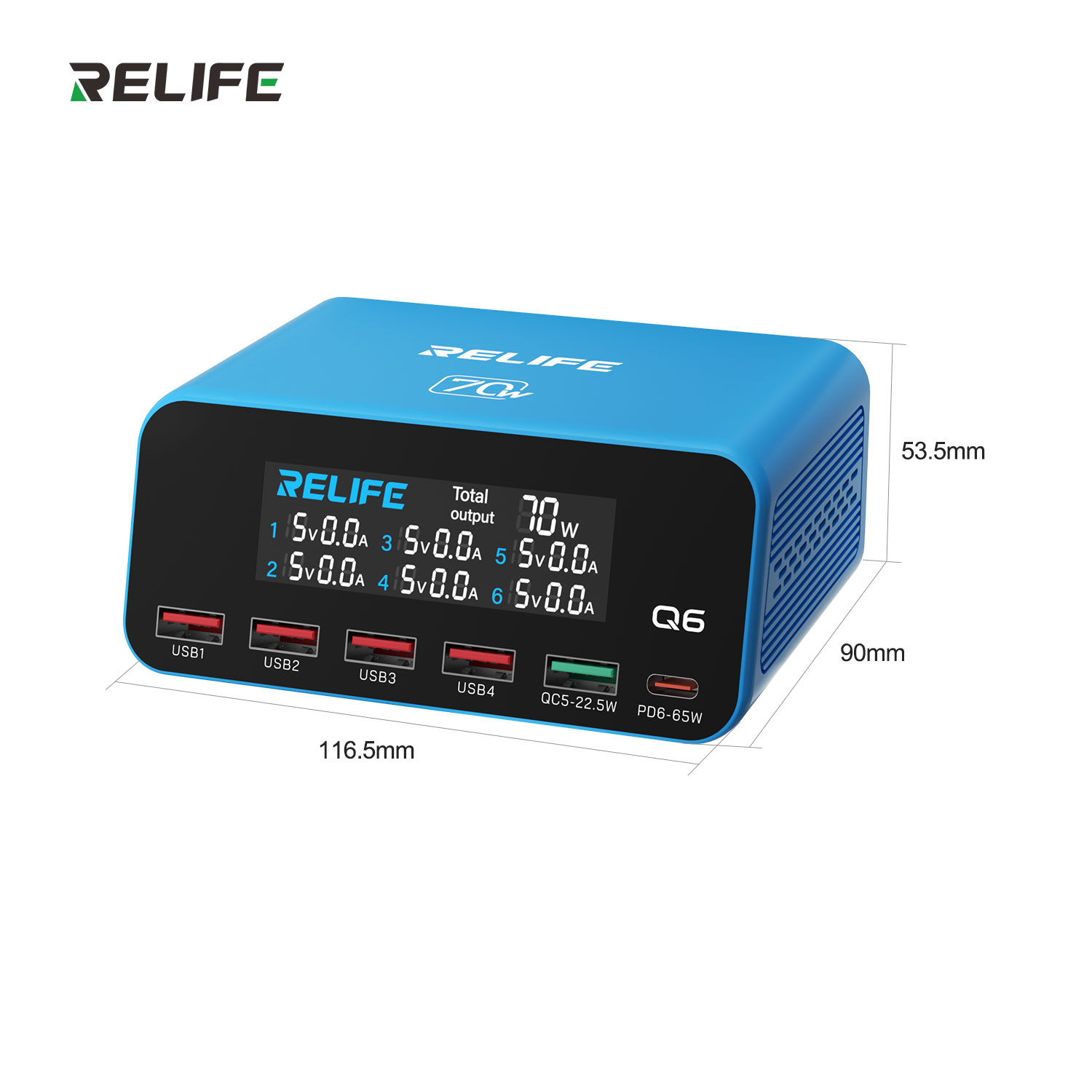 RELIFE Q6 70W PD QC Fast Charg - Tools Qc ulasan dan harga