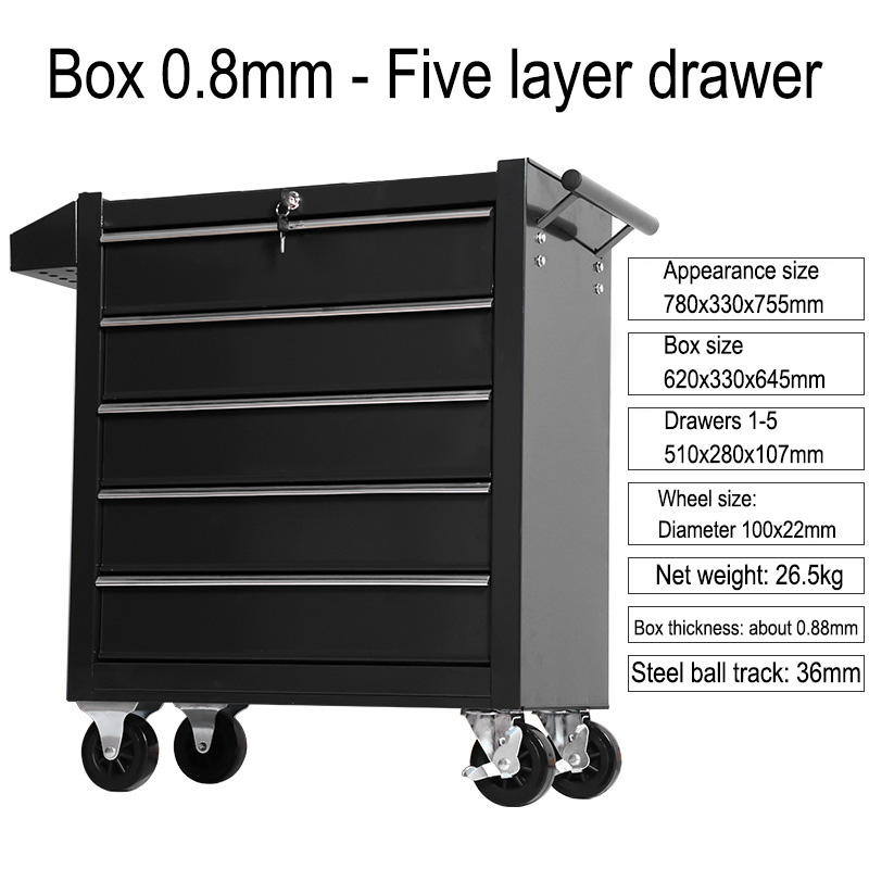 5 Drawer Storage Tool Box Trol - Tools Box For Workshop ulasan dan harga