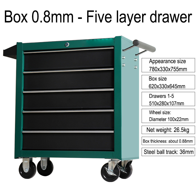 5 Drawer Storage Tool Box Trol - Tools Box For Workshop ulasan dan harga