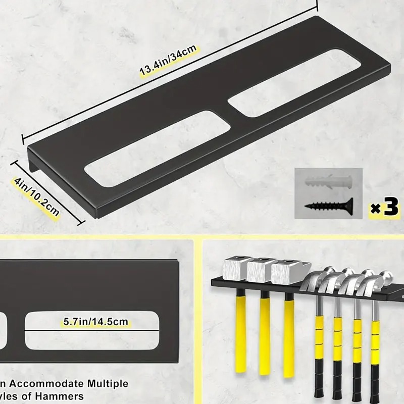 Wall Mounted Metal Tool Hanger - Workshop Tools Hammer ulasan dan harga