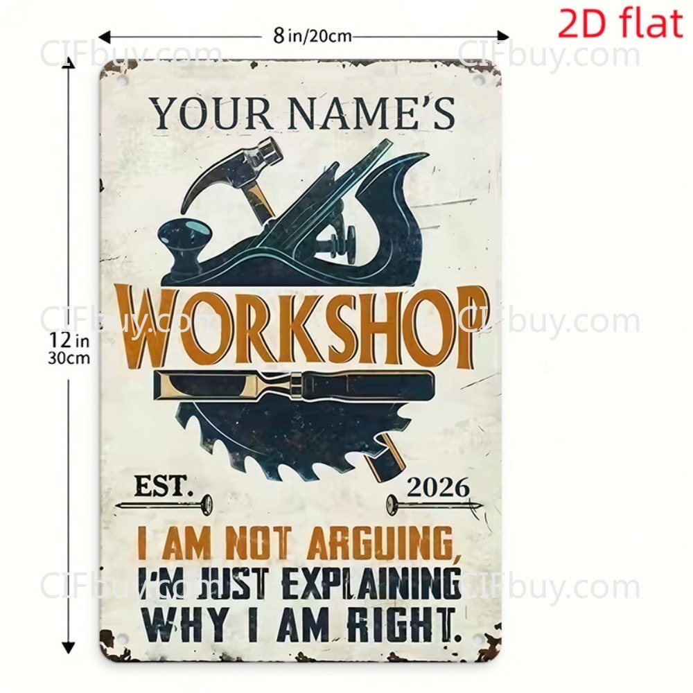 Custom Name Workshop Metal Sig - Workshop Tools And Names ulasan dan harga